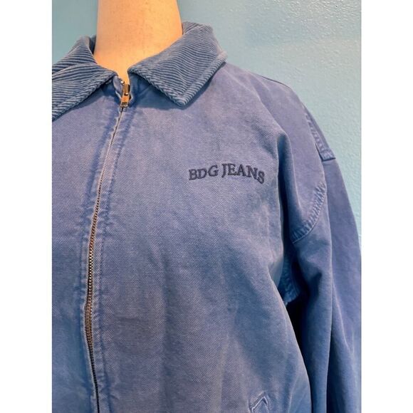 NEW BDG Urban Outfitters Jacket 100% Cotton Canvas Fully Lined Pockets Blue L - Picture 3 of 9